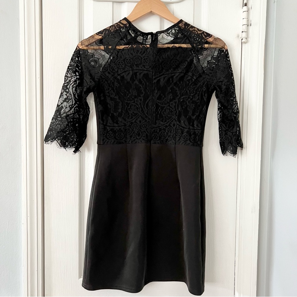 Lace Dress New with Tags Women’s Size 4 Mantos Eternity Formal 3/4‎ Sleeve Black - Picture 5 of 8